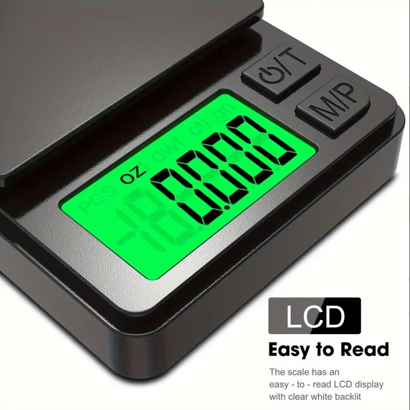 Precision Pocket Scale 1000G X 0.1G - Digital Gram Food Jewelry Ounces/Grains Scale with Backlit LCD - Mini Scale for Travel